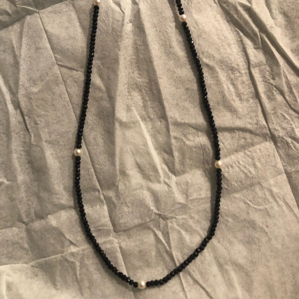 New Tiffany Ziegfeld Black Spinel & Pearl Necklace - Picture 3 of 5